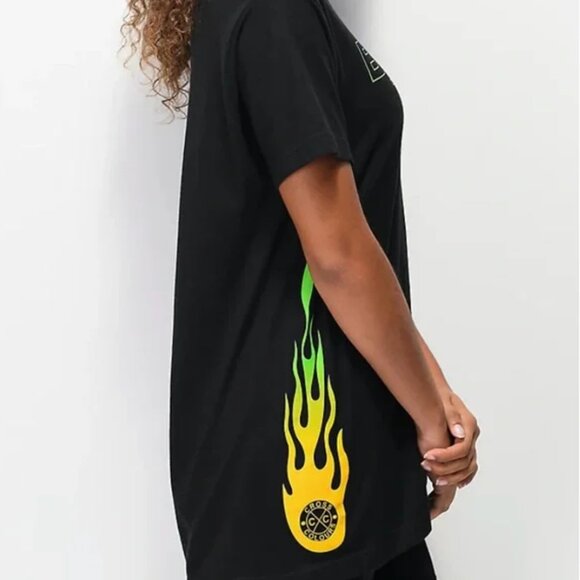 Cross Colours x Billie Eilish Flame Black T-Shirt Size L - Picture 4 of 11
